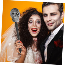 Lebka, žezlo, hračka, halloweenský kostým, žezlo, rekvizita na hranie rolí, na šaty