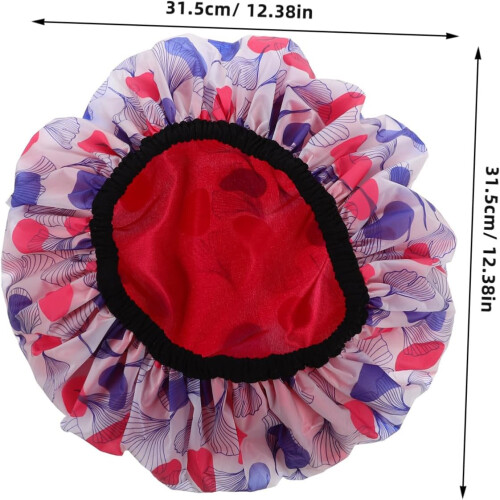 Bonnet de douche doublé pour femme, imperméable et élastique, bonnet de bain 1