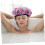 Bonnet de douche doublé pour femme, imperméable et élastique, bonnet de bain 4