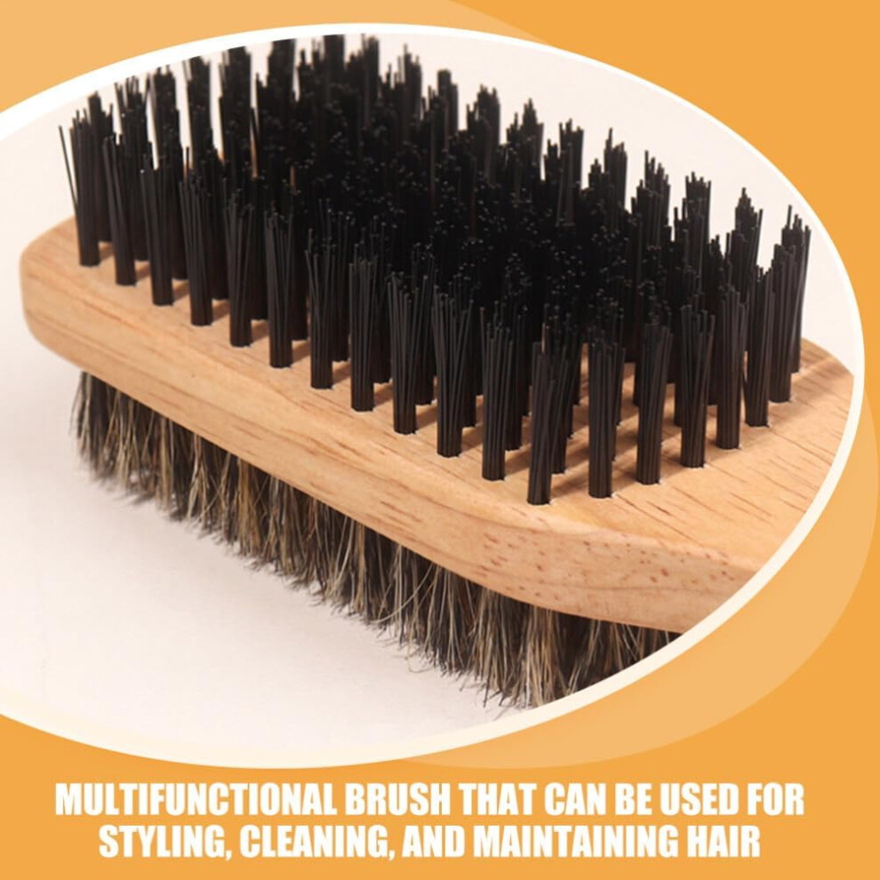 Hkhbjs 2Pcs Double-Sided Boar Bristle Hair Brush For Men Smoothing Detangling Brushes