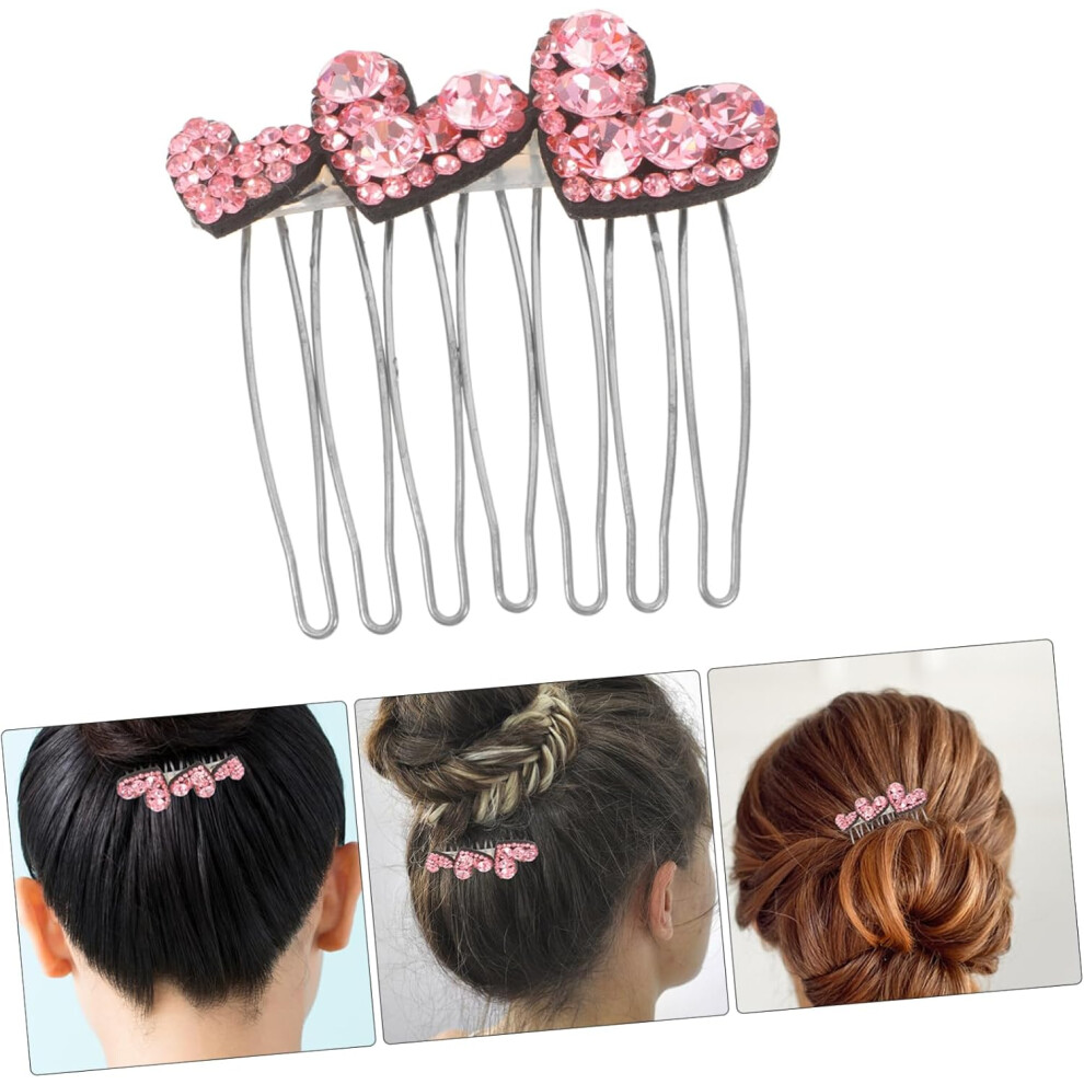 Hkhbjs Pink Unique Hair Combs Women Hair Accessories French Vintage Style Clips Comb Slides For Women Bridal Wedding Veil