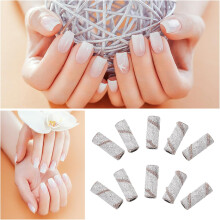 50 mini bandes de ponçage pour ongles, grain fin 3,1 mm, blanc, grain 150, pour manucure et nail art, usage domestique