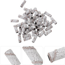 50 mini fasce abrasive per trapano per unghie, grana fine 3,1 mm, 150#, bianche, per manicure, nail art e uso domestico.