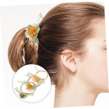 fasce elastiche per capelli da donna con design floreale, ideali per matrimoni, feste e uso quotidiano. Include decorazioni con perle finte.