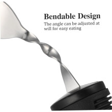 3pcs agitar utensílios de mesa para idosos utensílios adaptativos pegar colher dobrável e garfo