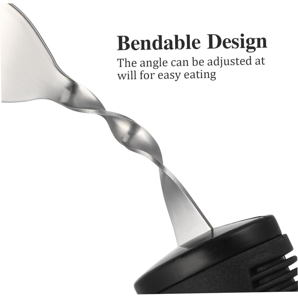 Hkhbjs 3Pcs Shake Tableware For Elderly Adaptive Utensils Grip Bendable Spoon And Fork