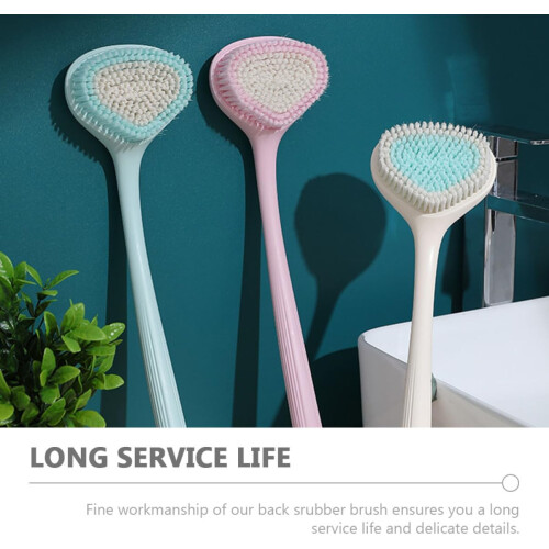 Long Handle Bath Back Scrubber with Soft Bristles for Shower Exfoliating and Back Cleaning 2