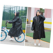 Verdickter Regenmantel für Erwachsene, wiederverwendbar und tragbar, aus EVA-Material, ideal zum Klettern im Freien, in stylischem XXL-Schwarz.