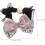 3 elastici per capelli con fiocco, strass e perle, ad alta elasticità, ideali per code di cavallo. 2