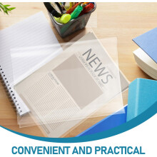 Clear Book Cover Soft Protective Covers for Hardcover and Softcover Books 15 X 10.35 Inch