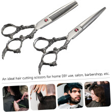 2 stuks kappersscharen voor professioneel knippen, roestvrijstalen uitdunscharen, kappersgereedschap voor kappersgebruik