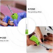 Cabeça de moagem de aço de tungstênio de foguete para arte das unhas Bit de broca de unhas de metal para uso seguro de manicure e salão