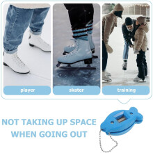 Hockey Skate Sharpener Tool Ice Skate Conditioner Portable Design Dual-Sided Blades Keychain-Friendly Accessory
