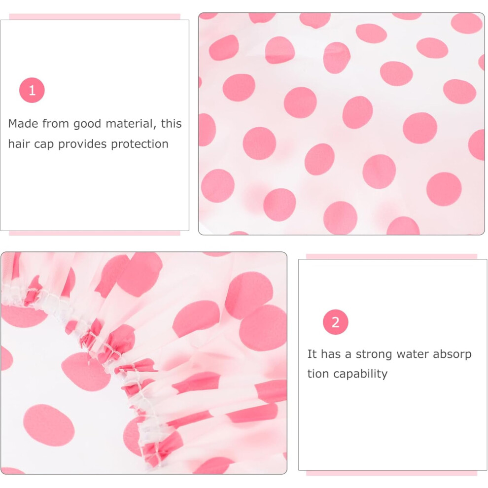 Hkhbjs 3Pcs Shower Caps Printed Peva Large Shower Cap For Women Long Hair Bathing Essentials