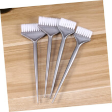 6pcs Hair Dyeing Widened Coloring Comb Silver Professional Hair Tint Brush Salon Tools for Home Shop Use