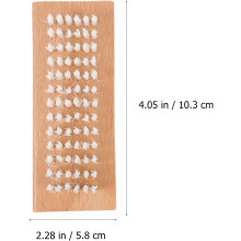 stuk houten nagelborstel, manicureborstel, nagelreinigingsborstel (houtkleur)