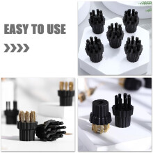 Lot de 6 têtes de brosse de rechange pour balai vapeur multi-usages, idéales pour le nettoyage de la maison.