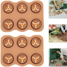 2pcs Silicone Tray for Indoor Greenhouse Reusable Germination Trays Air Holes