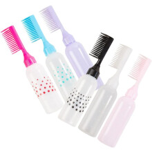 botellas de tinte para el cabello, peine aplicador para raíces, botella aplicadora para teñir las raíces del cabello.