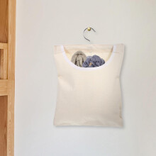 Laundry Clip Hanging Bag Clothespin Organizer Beige Polyester with Rotatable Hook Easy to Hang