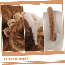5 stk. plysj hårbånd slips plysj hårspenne hårspenne stylingverktøy for jenter tegneseriebånd lodde hårspenner fluffy klo