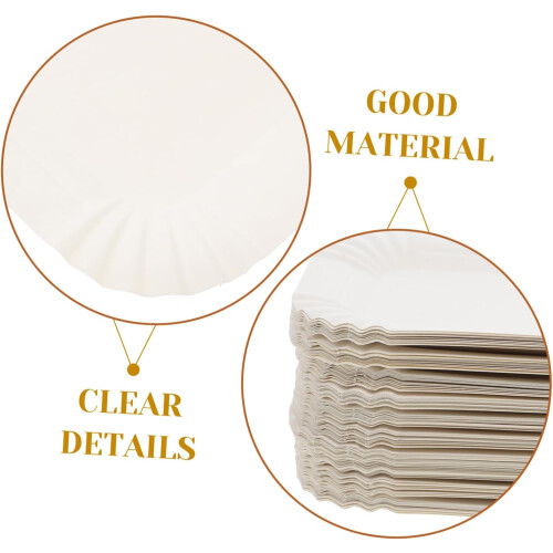 Rectangular Cake Plates Bulk White Paper Plates 100pcs Disposable Design Food Safe Rectangular Cake Boards 2