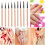 Σετ 9 στυλό για nail art σε σχήμα κεχριμπαριού για λεπτά νύχια 6