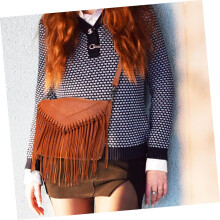 Quastentasche, Fransenhandtasche, Schultertasche für Damen, Quastenhandtasche für lässige Ausflüge