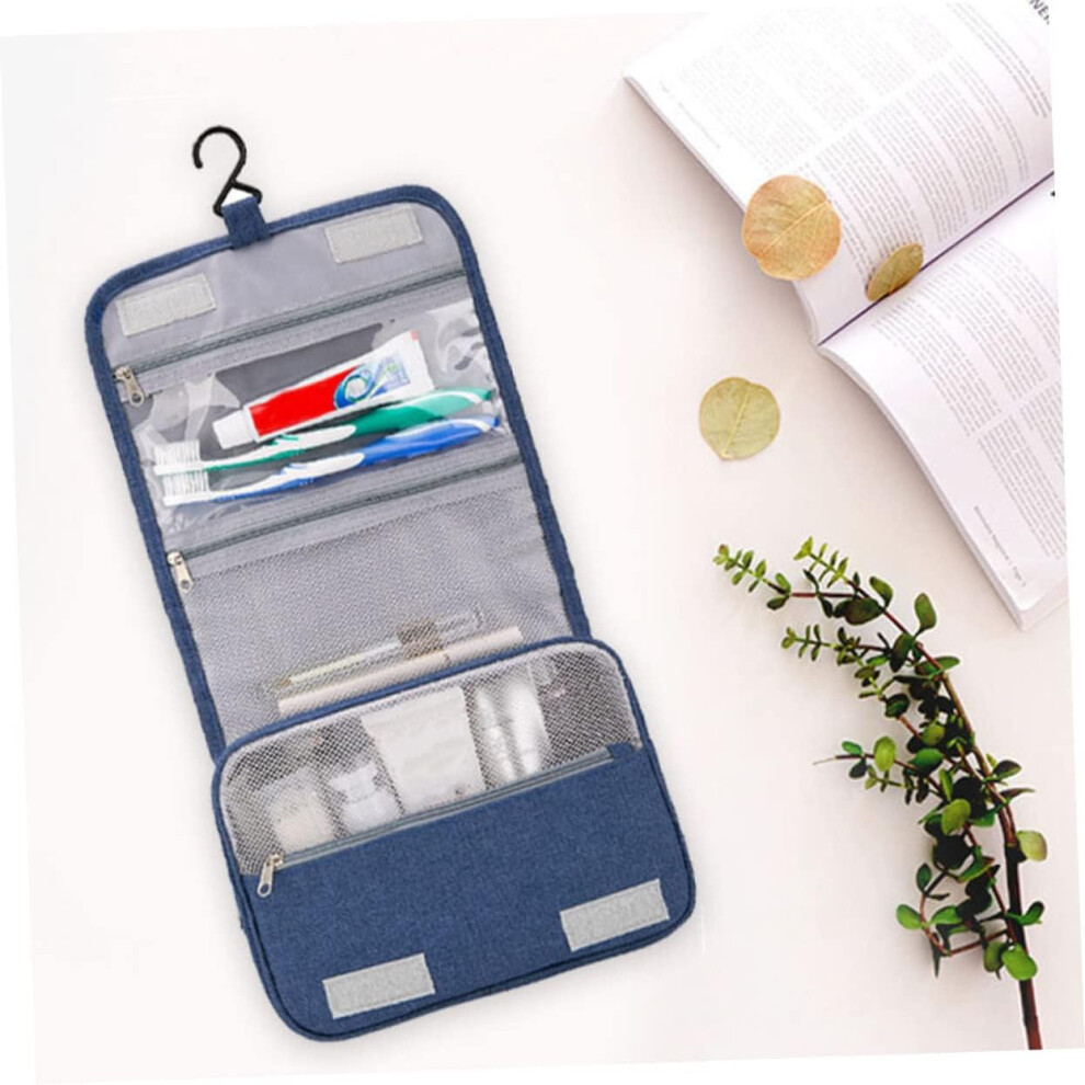 Hkhbjs 1Pc Toiletry Bag For Travel Portable Makeup Storage Pouch Dark Blue Compact Design