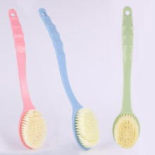 Juego de 3 cepillos de baño con mango largo y cerdas suaves, ideales para la limpieza de la espalda.