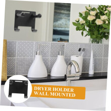 Wall Mounted Hair Dryer Holder No-punching Design for Bathroom Storage Rack