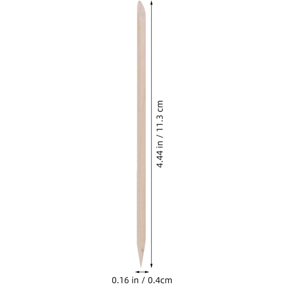 Hkhbjs 100Pcs Wood Stick For Nails Manicure Orange Stick Cuticle Pusher Remover Multi Functional Nail Art Polish Tool For Bulk