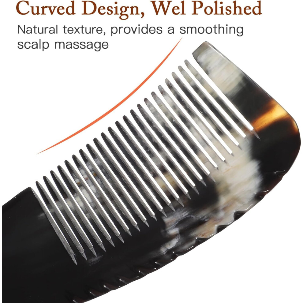 Hkhbjs Horn Massage Comb For Women Fine Tooth Comb Made Of Natural Ox Horn