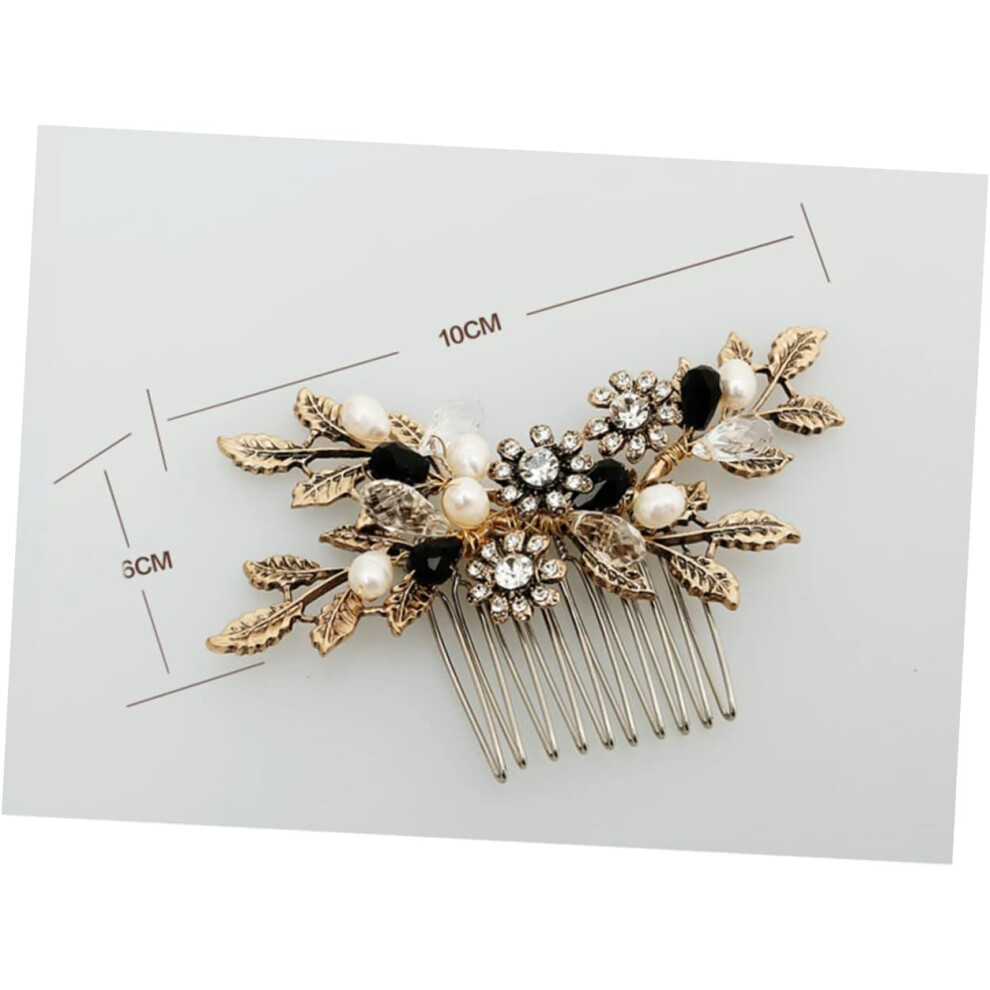 Hkhbjs Handmade Vintage Wedding Hair Comb For Brides And Bridesmaids, Elegant Alloy And Rhinestone Side Comb