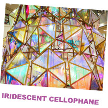 Iridescent Cellophane Wrapping Paper for Baskets Lollipop Bouquet Wrapper Birthday Present Packaging