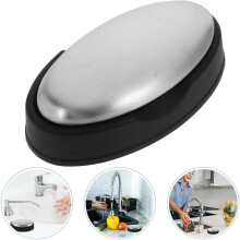 Saponetta assorbi odori da cucina in metallo, saponetta in acciaio inossidabile con base, riutilizzabile, gadget per la rimozione degli odori.