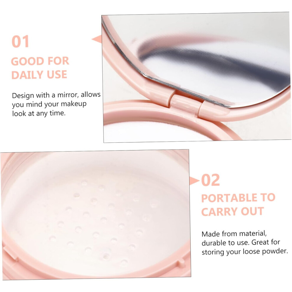 Hkhbjs 3Pcs Powder Puff Case Mirror Powder Container Powder Holder Makeup Case