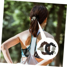 2 elastici per capelli a forma di fiore con strass, accessori per donna e ragazza, ideali per l'uso quotidiano e per le feste.