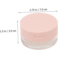 3pcs Powder Puff Case Mirror Powder Container Powder Holder Makeup Case