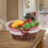 Weidenkorb-Picknick, 31,75 x 25,4 cm, mit Griff und Deckelfutter 6