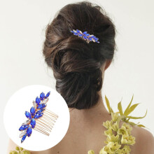 Kristallen bruidshaarkam met groene strass-steentjes, bruidshaaraccessoires voor vrouwen, zijkam