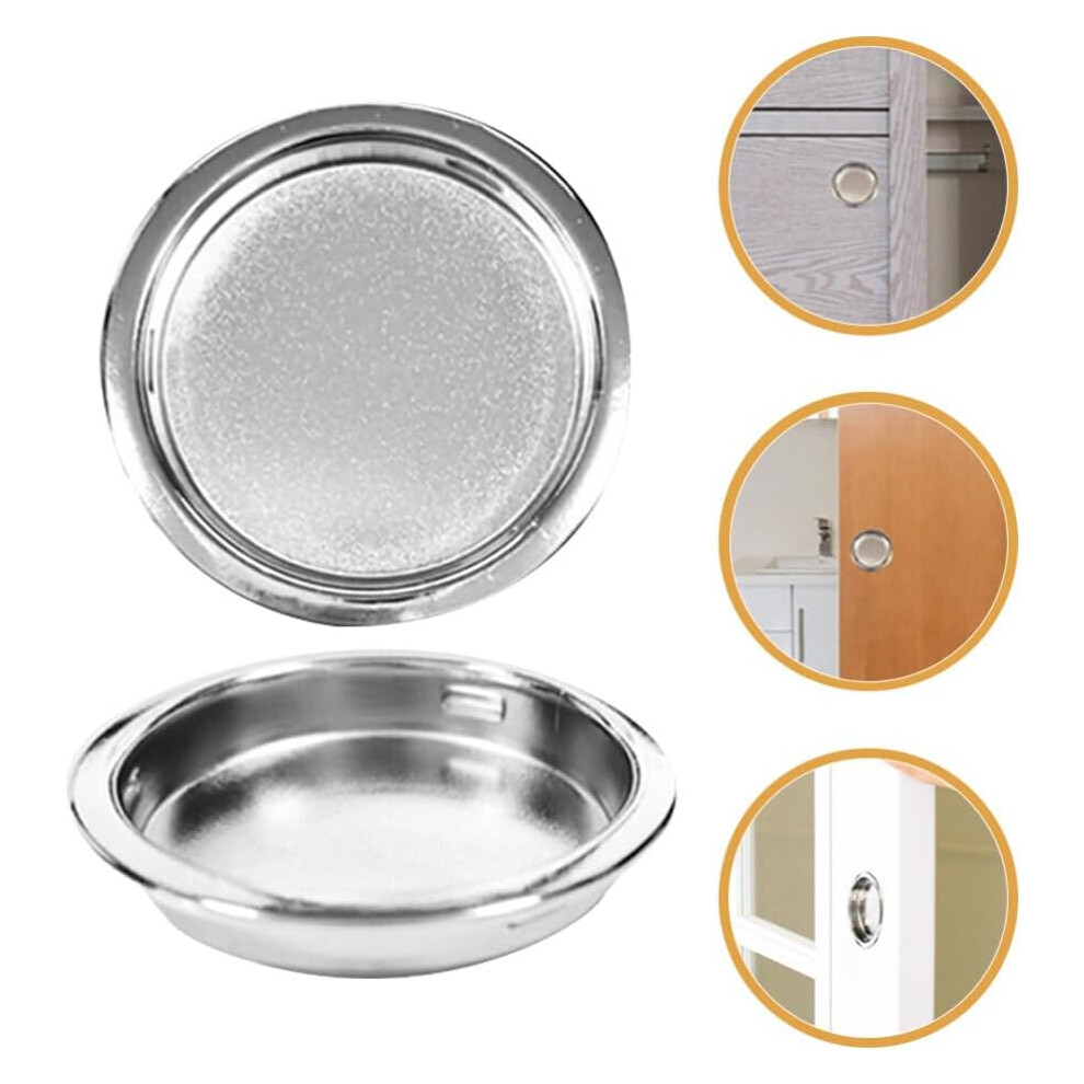 Photos - Furniture Hardware HKHBJS 2pcs Dual-Side Barn Door Handle Silver Finger Pull for Internal Shed Garage and Cabinet Doors 