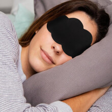 Aranyos felhős alvómaszk, szemkötő nőknek, fekete, irodai szunyókáláshoz és utazáshoz