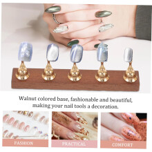 Base de material de metal de noz de bandeja de unhas de manicure para pintura unhas prática em casa salão
