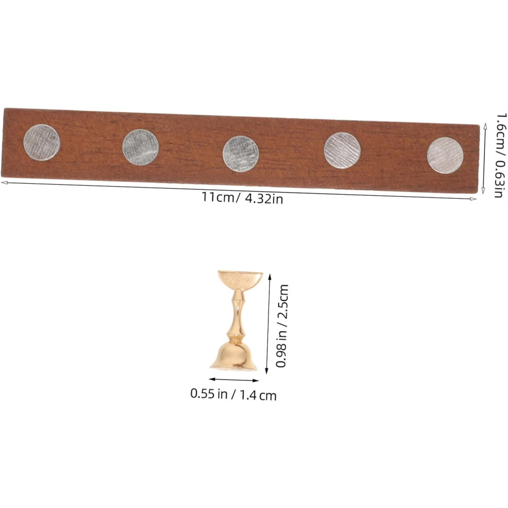 Hkhbjs Manicure Nail Tray Walnut Metal Material Base For Painting Nails Practice At Home Salon