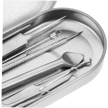 Kit de curățare a porilor cu aspirator pentru puncte negre, instrument Dermaple, scrubber, extractor de comedone din oțel inoxidabil