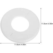 4 szt. 50 mm okrągłe zaślepki kołnierzowe do rur, białe plastikowe rozety ABS
