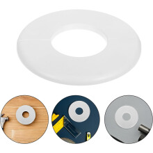 4 ks 50 mm krycie dosky s delenou prírubou na okrúhle rúry, biele ABS plastové rozety