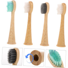 4pcs Bamboo Toothbrush Head for Electric Toothbrush Heads Replacement Compatible Series