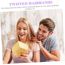 8 szt. spinek do włosów Hair Bun Shaper Maker Twisted Hairbands, japońskie spinki do włosów, bez zagnieceń, dla kobiet
